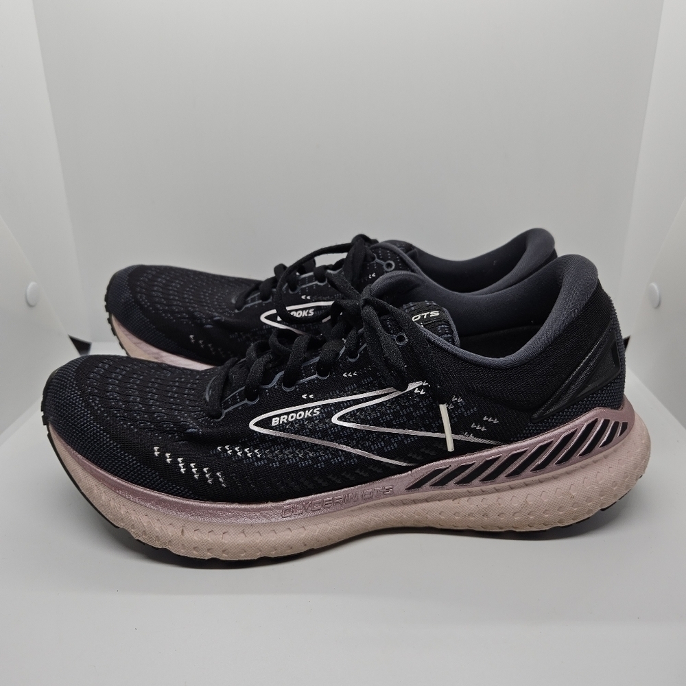Brooks Glycerin 19 GTS running shoes black with pink accents women's 11 - Picture 4 of 9